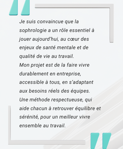 La sophrologie aux côtés des entreprises